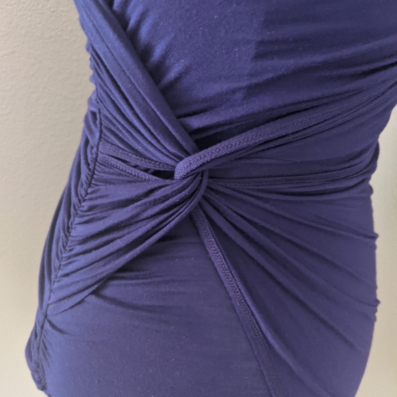 Violet / Purple Ruched Side Sleeveless Dress - Tart Small 💜 Form Fitting - Picture 9 of 14